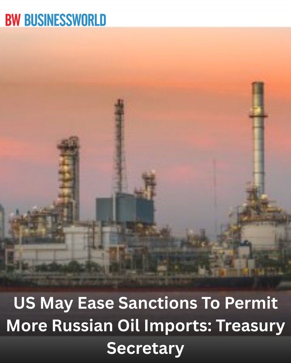 BWBusinessworld's tweet image. US May Ease Sanctions To Allow More Russian Oil Imports: Treasury Secretary

Read more: businessworld.in/article/us-may…

@anuragbatrayo |  @NFWarsia | Tanvie Ahuja

#ScottBessent #RussianOil #USA