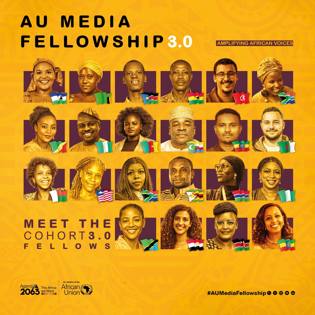 When Africans tell Africa’s story, the continent’s true potential comes into focus. 

Meet the 22 African journalists and storytellers from 18 countries joining the #AUMediaFellowship programme #AUMF  

Read more au.int/en/pressreleas…