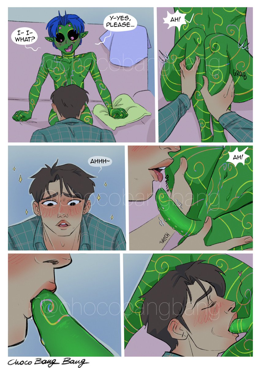 choco_bangart's tweet photo. //blowjob, alien dick out// 

You waited a lot but we finally have the steamy page 36 of Among Those Stars! 🔥🔞 https://t.co/BspNrmtt5l