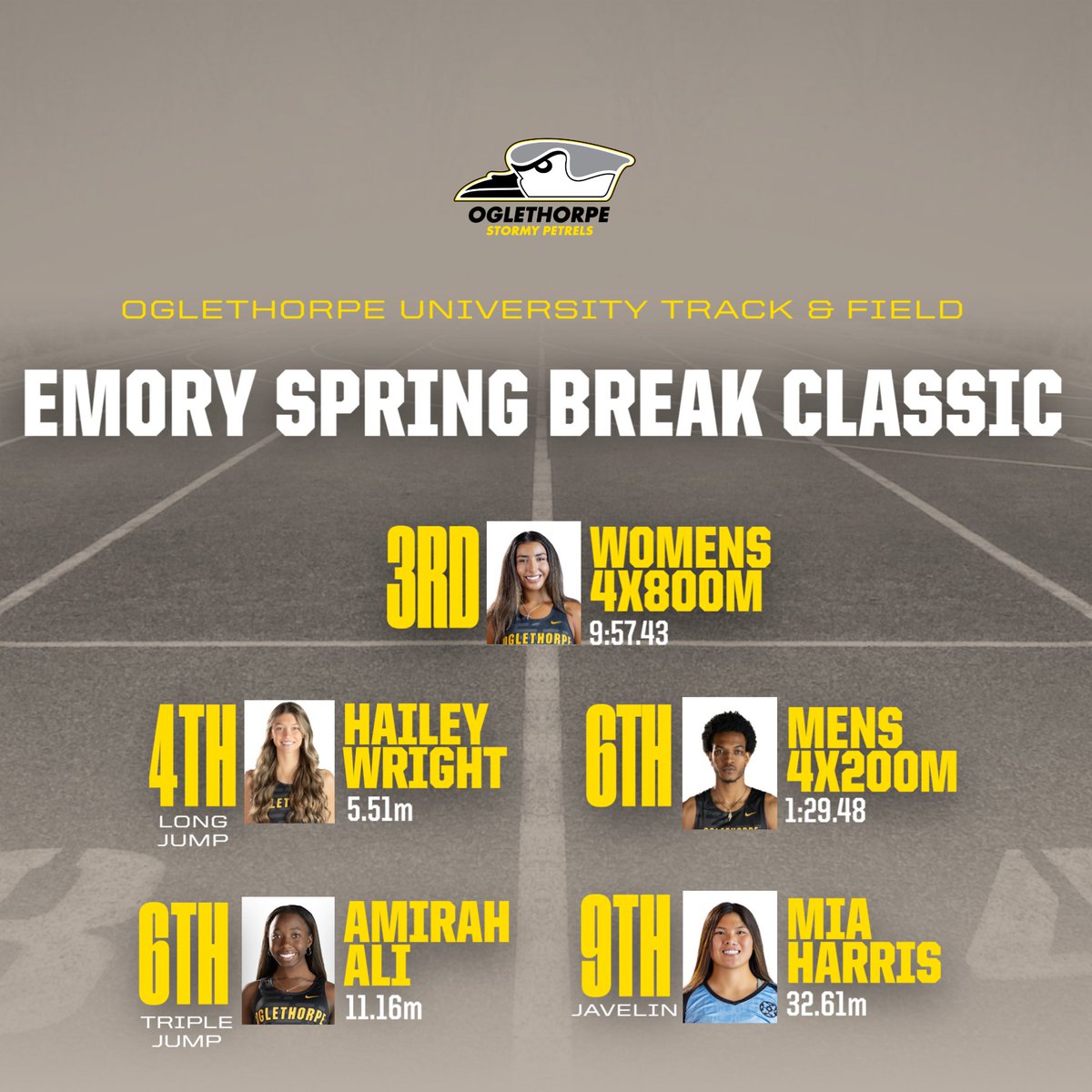 Oglethorpe Cross Country/Track & Field tweet media