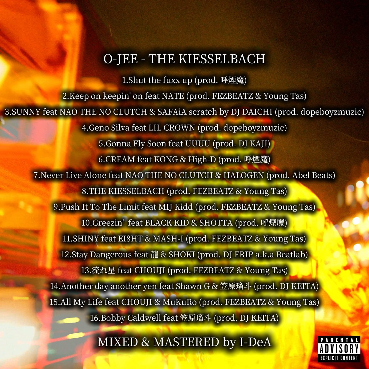 ogog011's tweet photo. 東京・新小岩を拠点とするラッパー O-JEEが放つ『THE KIESSELBACH』が3月24日にリリース。

14曲目「Another day another yen」そしてラストを締めくくる16曲目「Bobby Caldwell」のプロデュースを DJ KEITA が担当し、Bassには鳴武が参加している。
⁡
#ojee #thekisselbach https://t.co/NcOAvpqG7q