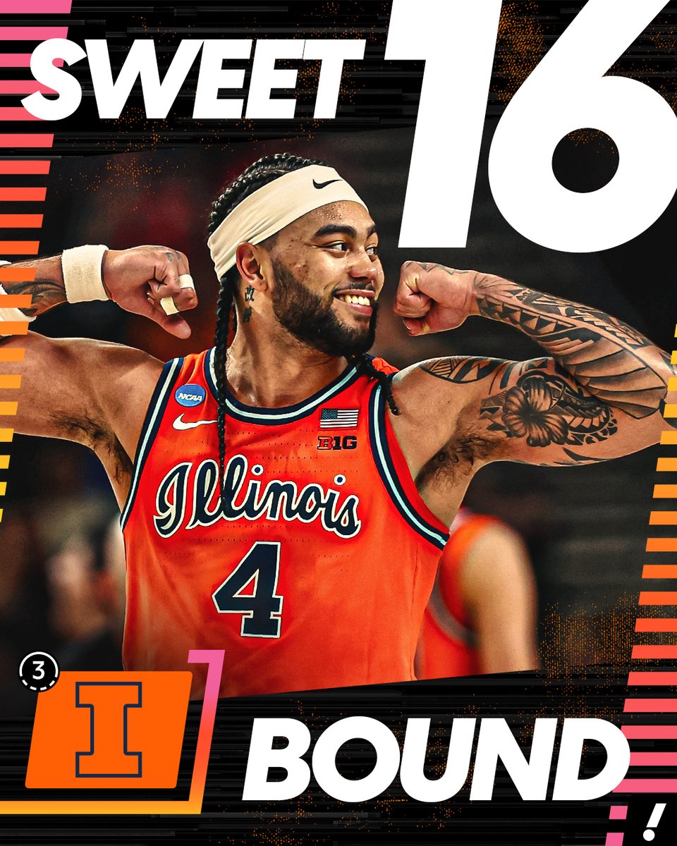 YahooSports's tweet image. 3-SEED ILLINOIS MOVES ON TO THE SWEET 16 👏

The Fighting Illini took down VCU, 76-55 😤
