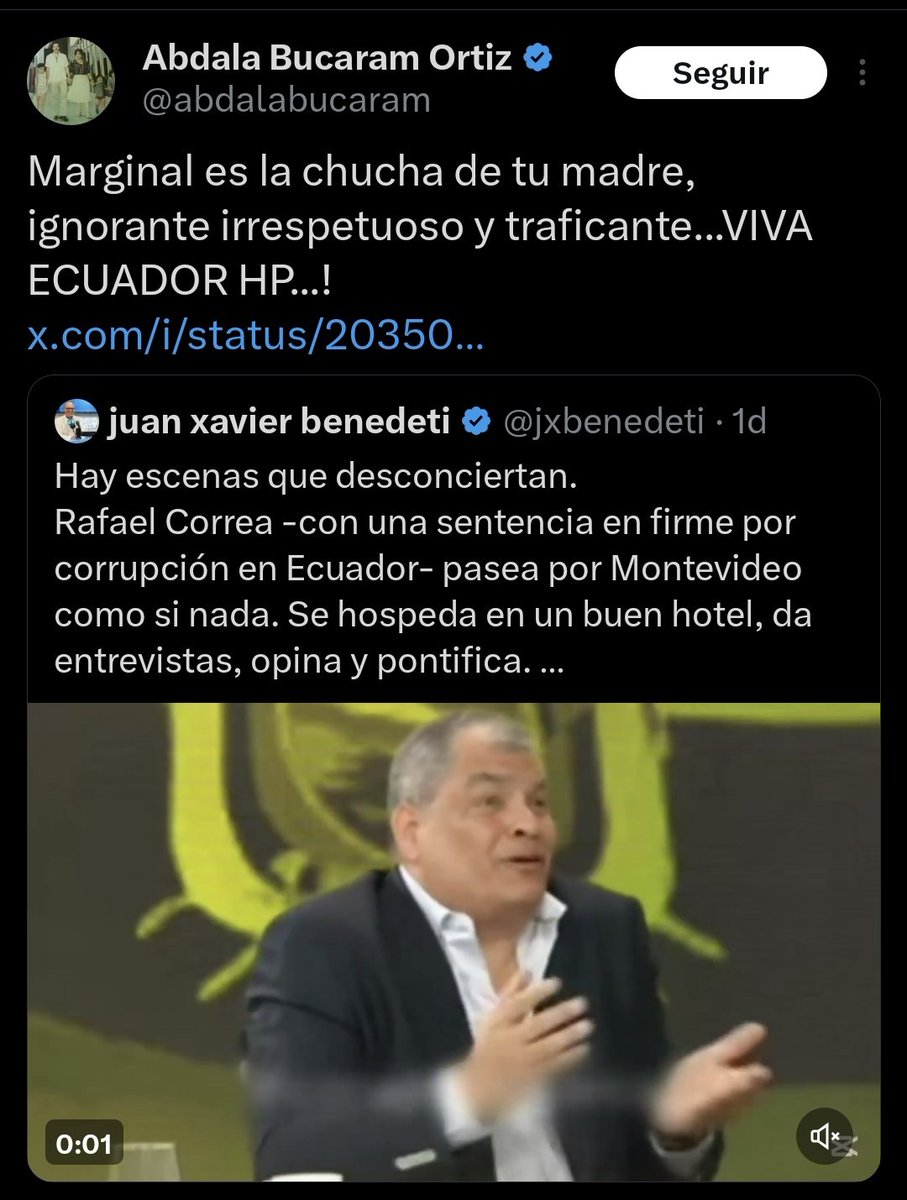 LibreMENTE79's tweet photo. Te aborrezco Correa por hacerme estar de acuerdo con el Loco que Ama. https://t.co/cvCMk7Sfwa