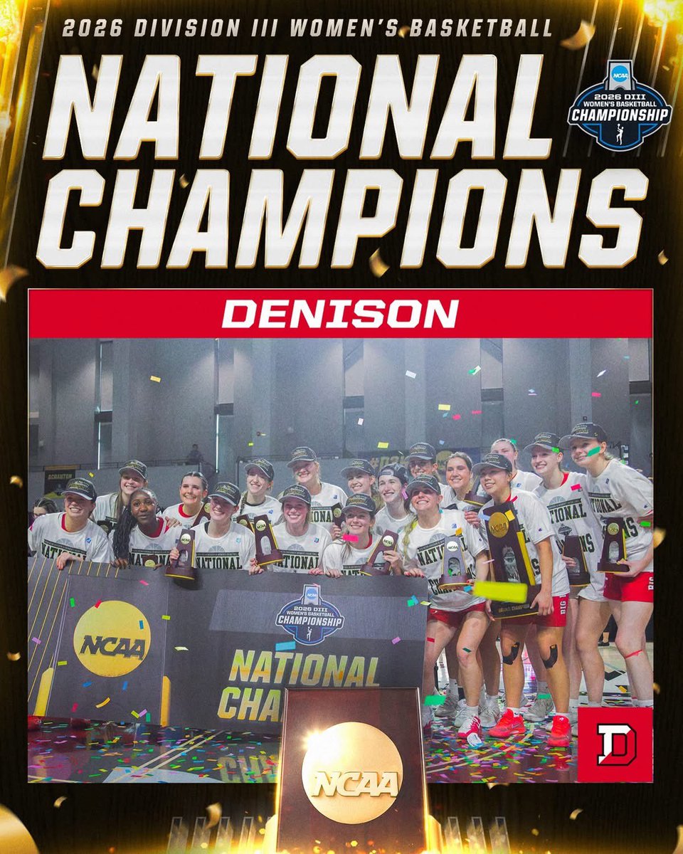 Two national championships in one day! What a great day for Denison University!