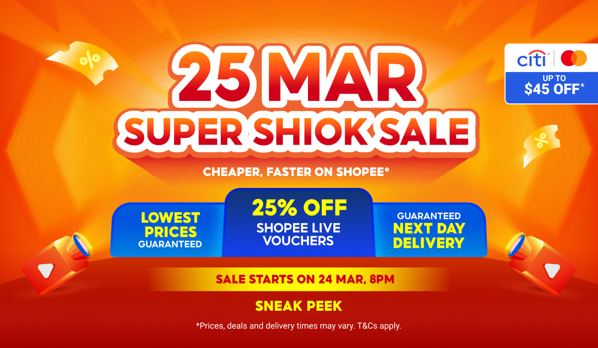 pricetrackersg's tweet photo. New Shopee Deal : 25 Mar Super Shiok SALE

https://t.co/W4UlB9gs4V

 #Pricetrackersingapore #pricetrackersg https://t.co/b5T7kuGfIy