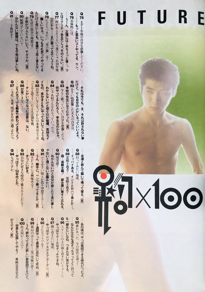 吉川晃司へ100の質問 （ 1987年）