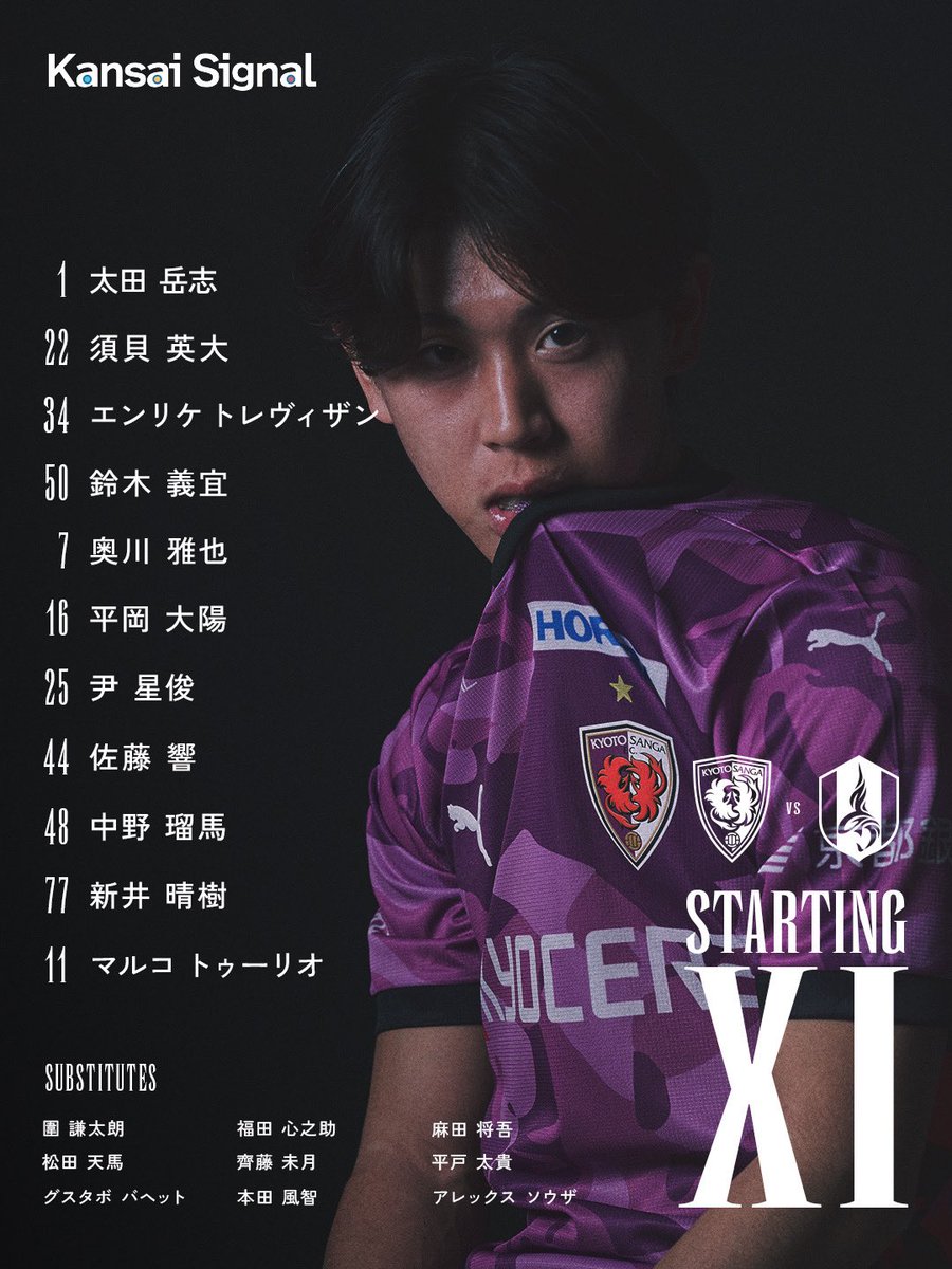 🟣STARTING XI🟣 今日もともに戦おう🔥 🏆明治安田J1百年構想リーグ 第