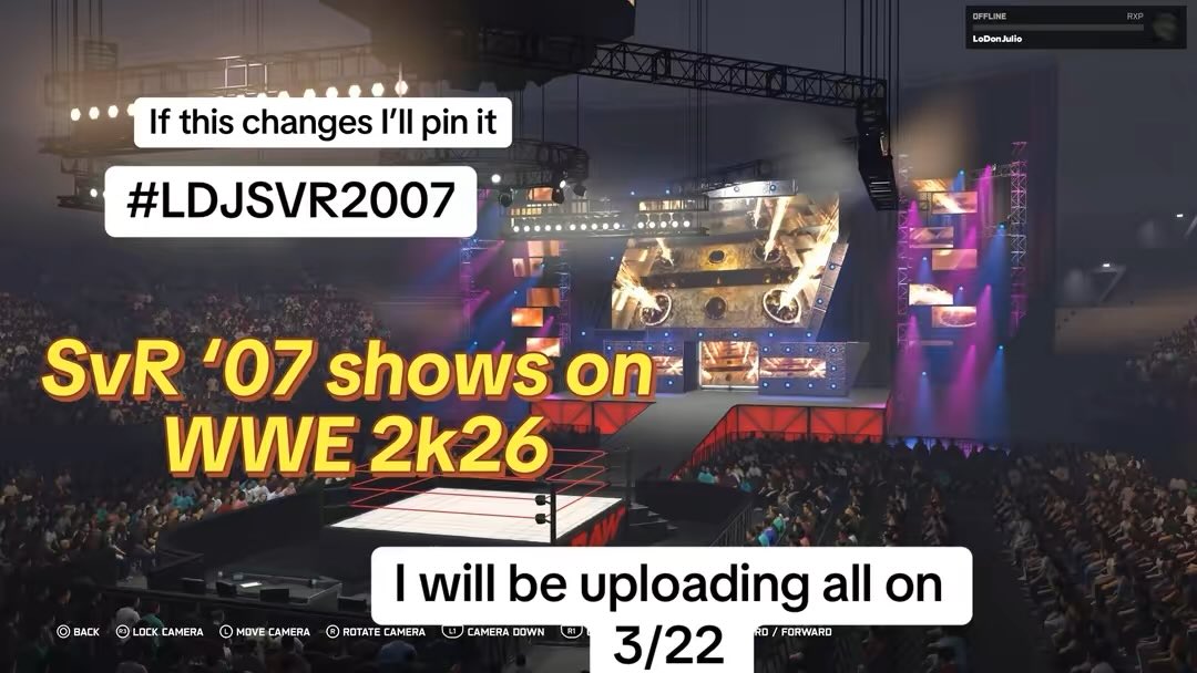Locorleon's tweet photo. 2006 Arenas/Shows For Universe Mode 
To View The Rest Of The Arenas Visit 
https://t.co/2hiH1mnpVo 
(THEY WILL BE UPLOADED AS SHOWS IN THE AFTERNOON OF 3/22)
#LDJSVR2007 <-SHOWS HASHTAG
#wwe2k26 #smackdownvsraw #wrestling #wwe https://t.co/TR8UG1ASbO