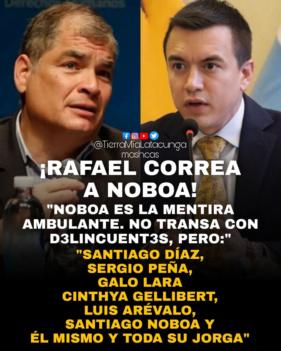 RRueda_Ermel's tweet photo. 🆘NO TRANSA CON "GDOs" PERO SÍ CON LA JORGA🆘🆘
#Mitómano
El narco campeón mundial de la mentira #DanielNoboa dice que, no #transa con delincuentes, pero, sí, con Santiago Díaz, Sergio Peña, Galo Lara, Cinthya Gellibert. Luis Arévalo, Santiago Noboa, su familia y toda su #jorga. https://t.co/VKKle5zlG5
