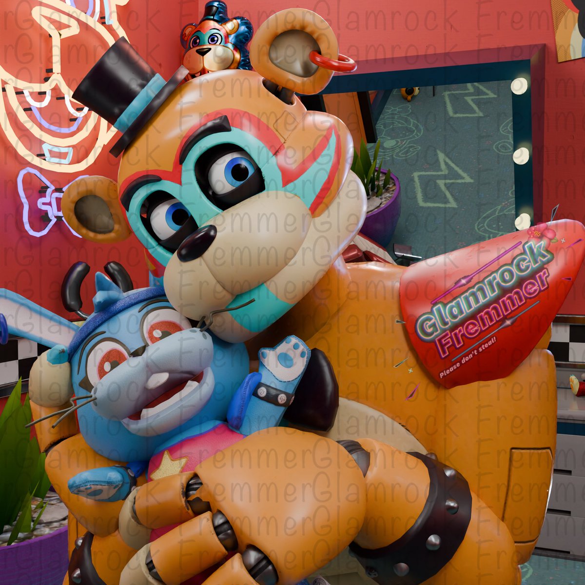 Bonnie plush 

Models by DravenJV01 and chillipup 

Lighting by Freddy_fazboy 

#fnafblender #Glamrockfreddy #fnafsb #GlamrockBonnie