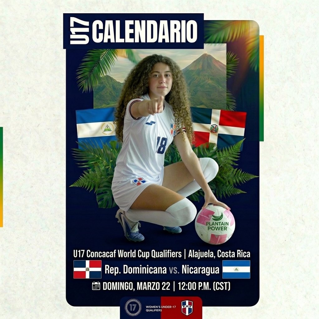 Samantha_2029's tweet photo. PRÓXIMO PARTIDO: 🇩🇴 vs 🇳🇮
Seguimos firmes en los Clasificatorios Sub-17 de la Concacaf en Costa Rica. Mañana volvemos a la cancha con la mira puesta en el objetivo. ¡A darlo todo! ⚽️🔥
🗓 Domingo, Marzo 22 ⏰ 12:00 PM (CST)
#Sedofutbol #U17WNT #ConcacafW #PlantainPower 💪🍌 https://t.co/Phb429P0Yv