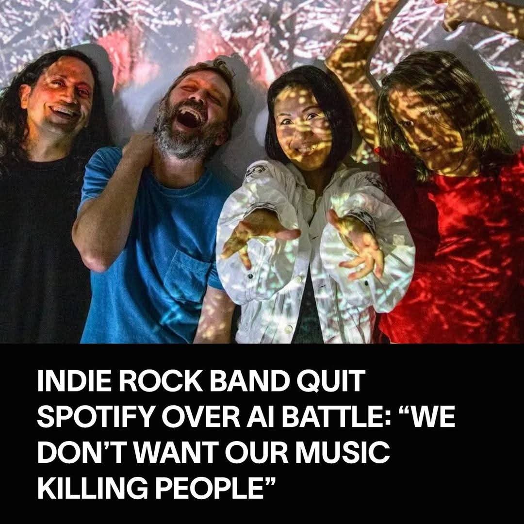 MusicDistroNG's tweet photo. Last year, Deerhoof made a bold move 💥—they announced they were quitting Spotify and starting the process of removing their music completely 🎶❌

Why? 🤔
The decision came after reports about Spotify’s founder, Daniel Ek, and how part of his fortune is being used. That didn’t sit right with the band at all 🚫

Here’s the message they shared—now brighter, clearer, and with some energy added ⚡👇

🚨 We’re taking Deerhoof off Spotify. 🚨

Seeing headlines about millions being tied to AI battle tech 😳💣 just didn’t feel right for us. We make music to inspire and connect—not to be linked in any way to harm or violence ❤️🎶

We don’t want our art contributing to anything that hurts people. And we definitely don’t want our success tied to systems like that 🚫🤖

The truth? It wasn’t a hard decision for us 🙌
Spotify payments are already super low 💸, and we earn way more from touring and real fan support 🎤🌍

That said, we understand not every artist can make this move—and we respect that 💯 No judgment here 🙏

💭 Bigger Picture…

AI battle tech is quickly becoming a major investment trend for the ultra-rich 💼🤖💥
And it’s starting to feel like systems meant to protect people are being used to protect wealth instead 😬

Automation in warfare removes human emotion—no compassion, no hesitation… just cold execution 😔

📉 About Spotify…

Honestly, the platform is losing its shine ✨➡️🚽
More artists are questioning it, and many fans already have concerns

It’s starting to feel less like a music space 🎶 and more like a data-driven machine 📊

And while Spotify promises “discoverability” 🌍, being heard globally shouldn’t come at a moral cost

🎸 Who We Are

We’re a small, independent band—just a simple operation 💛
We don’t want to dominate the world 🌎❌
We just want to make meaningful music and stand by our values 🎶✊

If “being discovered” means compromising those values… we’ll pass 🚫

⚖️ Final Thoughts

The world is changing fast—and people are being forced into tough choices:
👉 What to support
👉 Who to trust
👉 What to consume

But one thing is clear 💡
More people are waking up—and many won’t side with systems that put profit over humanity ❤️

✨ Music lives forever. Trends don’t. 🎶♾️
