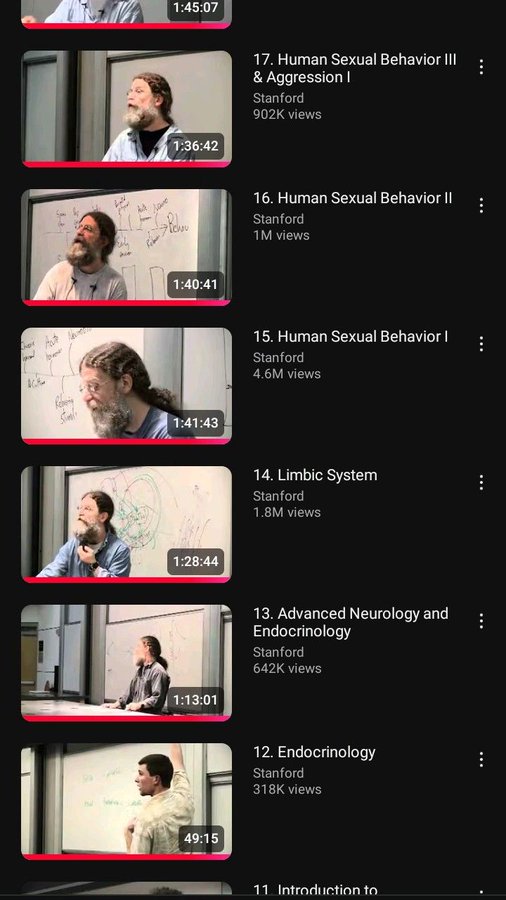 Recomiendo encarecidamente esta lista de reproducción sobre el comportamiento humano.