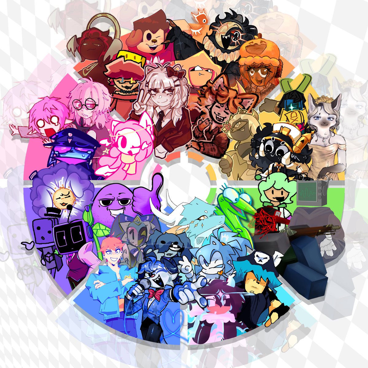 pincegeen's tweet photo. color wheel collab i hosted in my art server!! https://t.co/Nx91TyL36Y