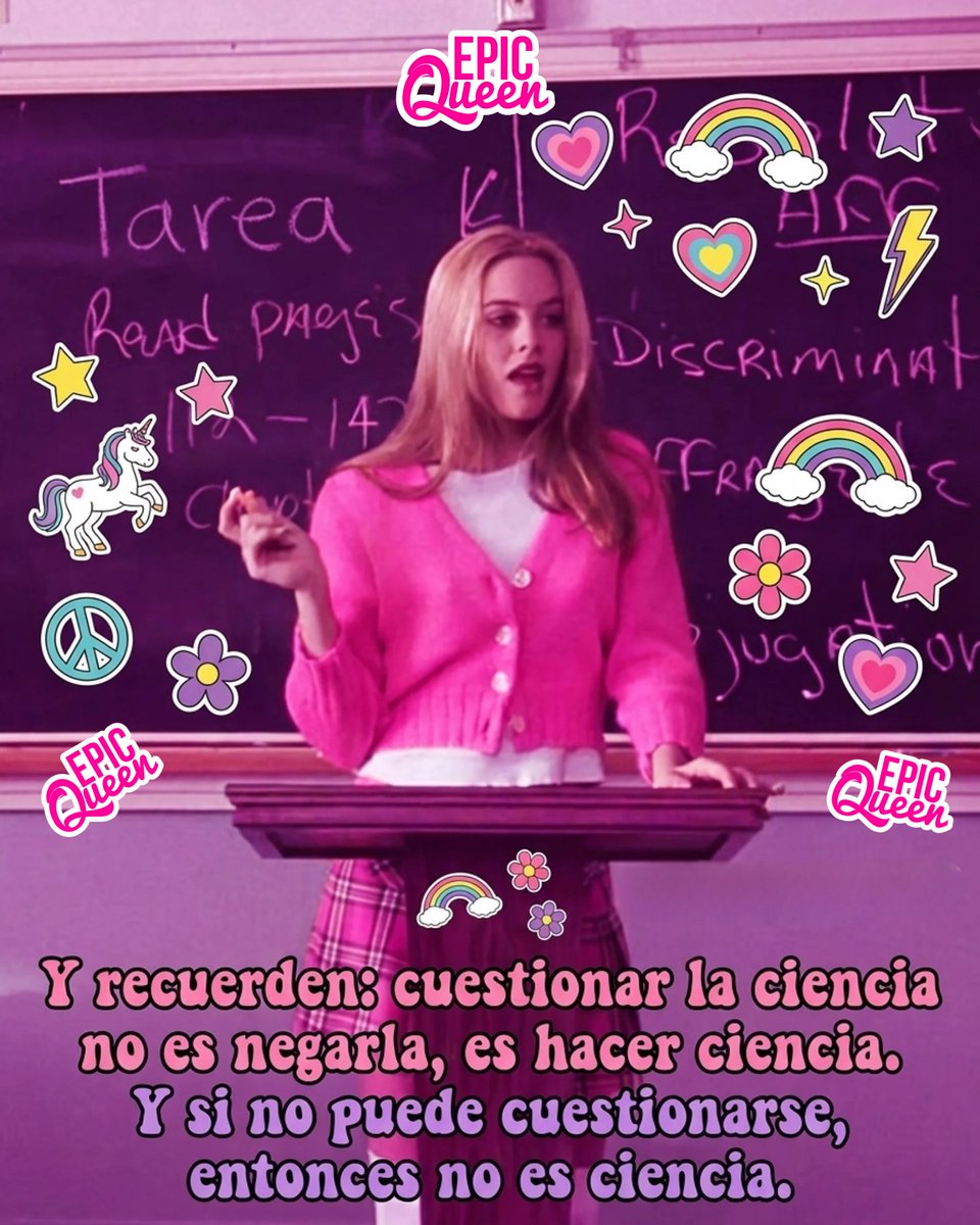 EpicQueen's tweet photo. 'As if!' a cualquiera que te diga que dejes de hacer preguntas incómodas. 💅🔬 La verdadera innovación nace de la duda; cuestionar el status quo no es rebeldía, es aplicar el método científico. 🧠✨ https://t.co/rxqxv9MnTr