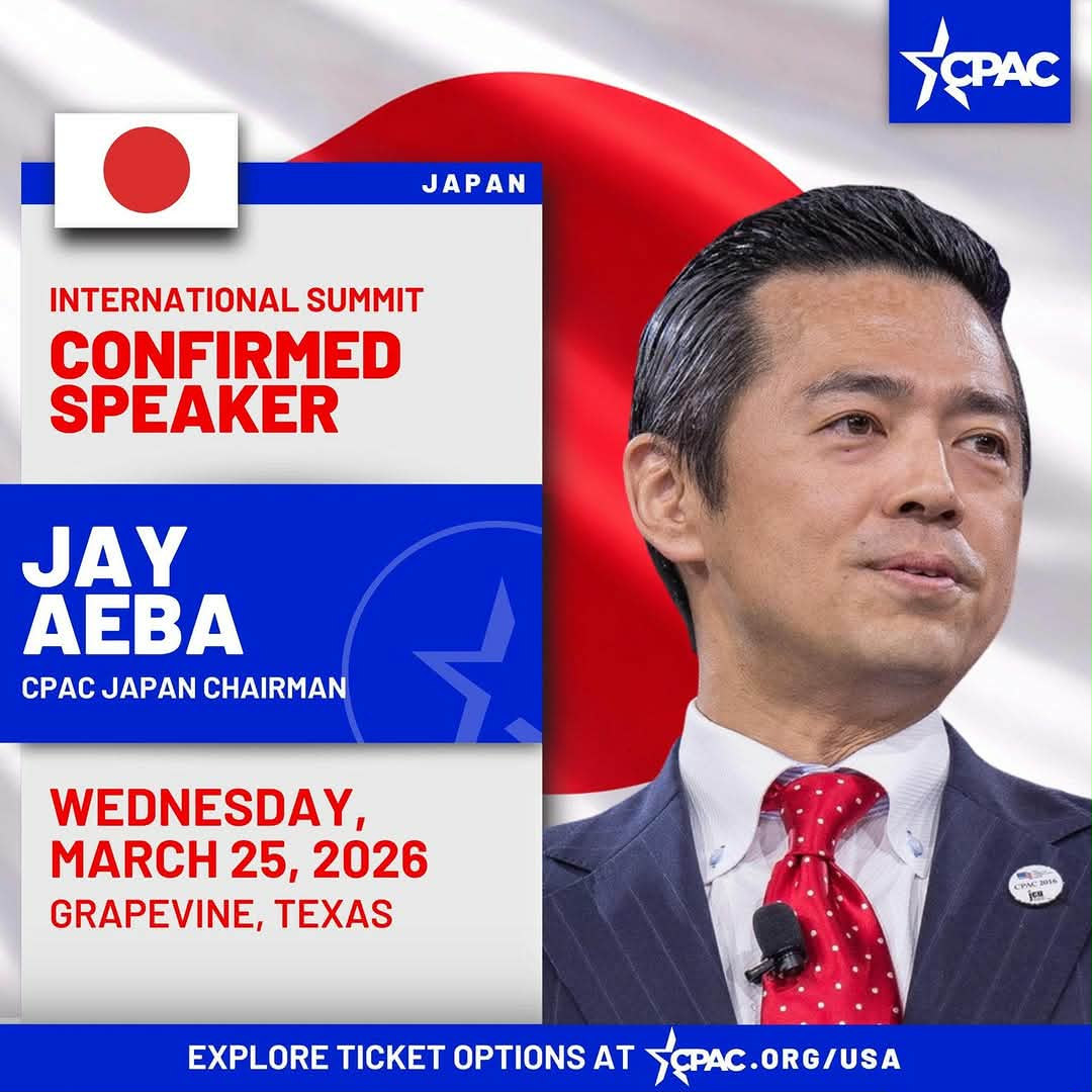 JCPAC_Official's tweet photo. 3月25日からアメリカ・テキサス州で開催される「CPAC USA 2026」に、CPAC JAPAN議長の饗庭浩明の登壇が決定いたしました！

https://t.co/q3qp0DBo4L https://t.co/96QDT6KGcZ