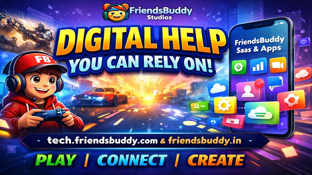 WeFriendsBuddy's tweet photo. ๐ Digital help you can rely on!
Play games & boost productivity with FriendsBuddy Games ๐ฎ
๐ https://t.co/unVeEzbih2
๐ https://t.co/5uY6frpfDq
#FriendsBuddy #Gaming #SaaS #Apps #Tech #PlayConnectCreate #washington #arizona #massachusetts #tennessee #indiana #maryland #missouri https://t.co/3mHxmyicPt