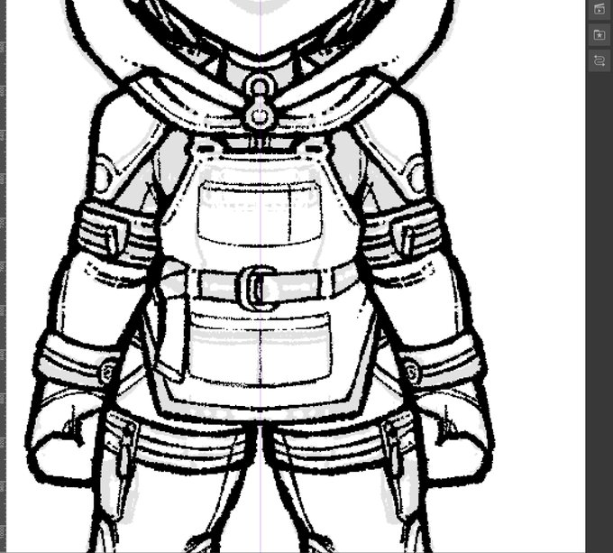 デフォルメが描きたいのにいつものクセで情報量を増やしまくってしまう… 