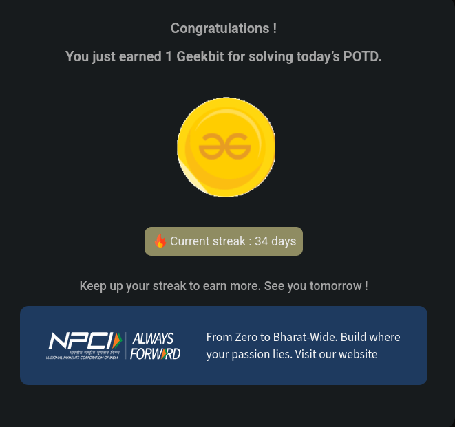 Harshit42077's tweet photo. Day 34 of my #60dayscodingjourney
I'm thrilled to share that I've successfully solved the "Rotten Oranges" problem. It's been very exciting  journey of learning and growth,and I'm loving every moment of it and very greatful to @geeksforgeeks and @NPCI_NPCI.
#geekstreak60 
#npci https://t.co/UIKfzkkhQx