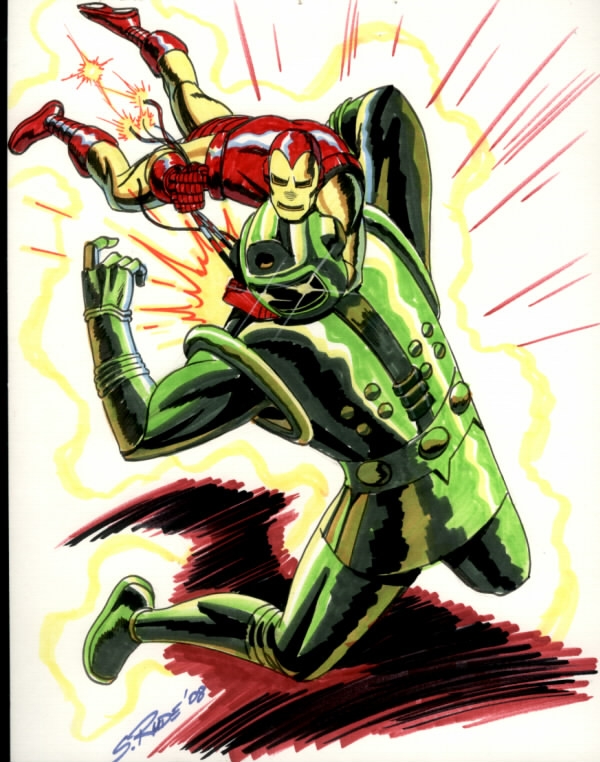 iamluke85's tweet photo. #ironman vs #TitaniumMan artwork by #SteveRude https://t.co/Mq5yLJDyEA