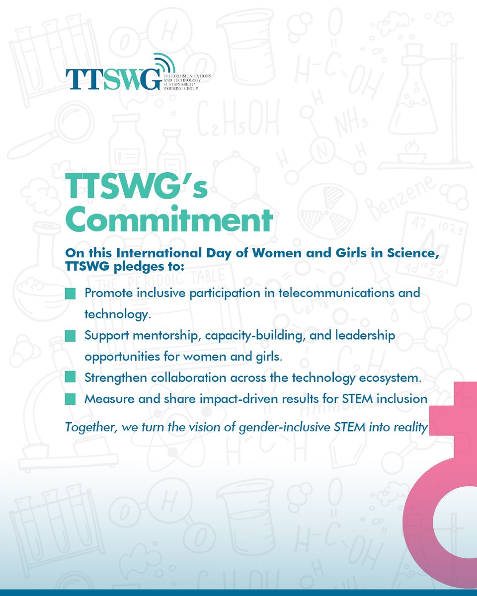 TTSWG_'s tweet photo. science, telecommunications, and emerging technologies. At TTSWG, we recognize that closing the gender gap in STEM is critical to innovation, sector growth, and building a sustainable digital future.

#WomenInScience #GirlsInSTEM #TTSWG #VisionToImpact #IHSNigeria https://t.co/dVT1vFkLi9