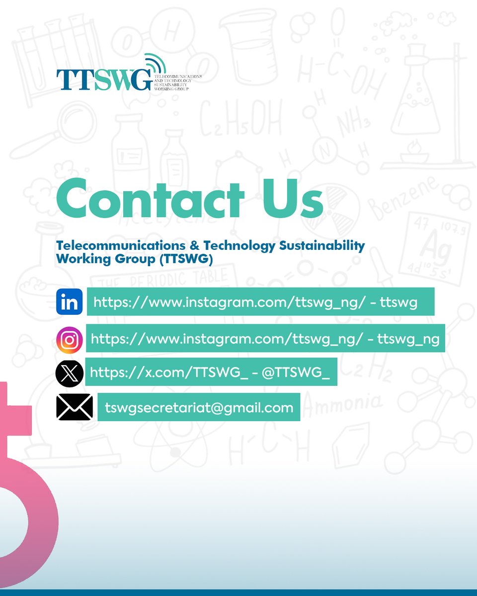 TTSWG_'s tweet photo. science, telecommunications, and emerging technologies. At TTSWG, we recognize that closing the gender gap in STEM is critical to innovation, sector growth, and building a sustainable digital future.

#WomenInScience #GirlsInSTEM #TTSWG #VisionToImpact #IHSNigeria https://t.co/dVT1vFkLi9