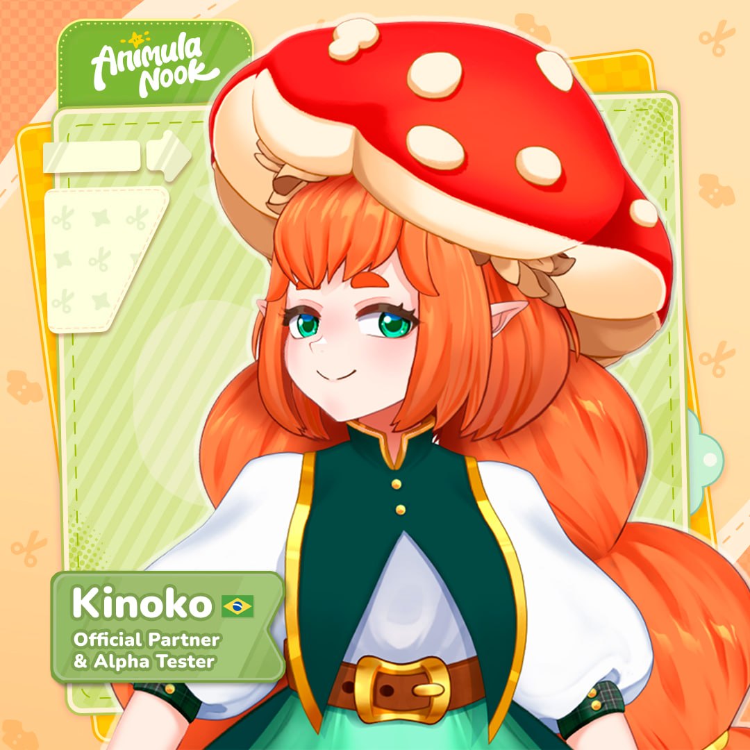 Estou muito feliz em contar que sou Alpha Tester e Partner do <a href="/Animula_Nook/">Animula Nook</a>! É um jogo sobre realizar esse sonho de infância de morar entre as flores e viver grandes aventuras em miniatura.

Aguardem vídeos e lives mostrando mais desse universo!

​#AnimulaNook #animulanookpartner