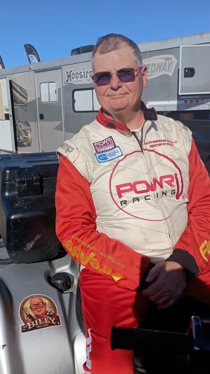 POWRi_Racing's tweet photo. Starting tonight, Billy’s memory will ride along on every POWRi Trackside Safety Response Vehicle as we honor the legacy of a man who meant so much to our sport.

We will carry on as Billy would have wanted, and we will honor him in all that we do.

Godspeed, our friend. https://t.co/XktKfhtTAR
