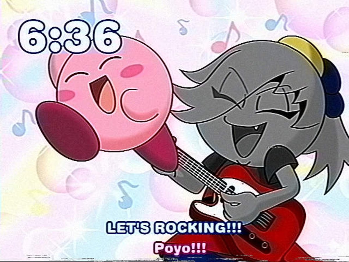 ER707_2023's tweet photo. Let's ROCKING!!! #kirby #kirbyrightbackatya #fumu #tiff #星のカービィ #onegaimymelody #お願いマイメロディ https://t.co/7JTg5G81eg