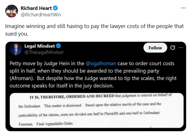 frontranbyLevin's tweet photo. Imagine raising 100s of millions for freedom of speech, then scamming and blocking anyone who calls you out 🤔
@RichardHeartWin https://t.co/JgDQxVhiYW https://t.co/Ufde3CBnC2