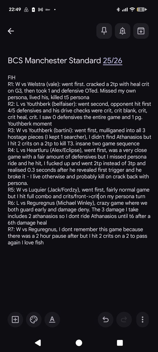 4-3 wit da fish #bcs2526 
I cut an Athanasios for a 2nd hostage searcher, I whiffed Athanasios in 2/7 games which is more likely than average but I would also not recommend doing that, play 4 Athanasios!! 
also still ltb 2 FFR Reguregnus pleasepleasepleasepleasepleasrpleaseplease