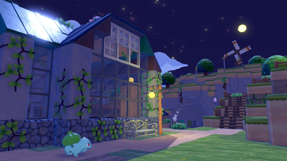 emma_phlox's tweet photo. A greenhouse for the Bulbasaur-family 🥰 #pokopia https://t.co/EMyF3hnR66