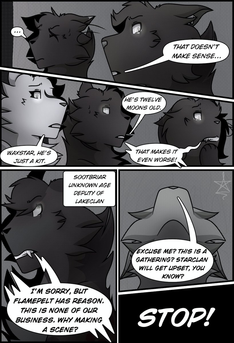 TFP_Comic's tweet photo. Page 54 (Chapter 3 Page 4)

Want to know more details of the pages and a better explanation on what's going on? Check out the pages on ComicFury: 

https://t.co/X0eouo9FkU https://t.co/4TkIeqrJfp