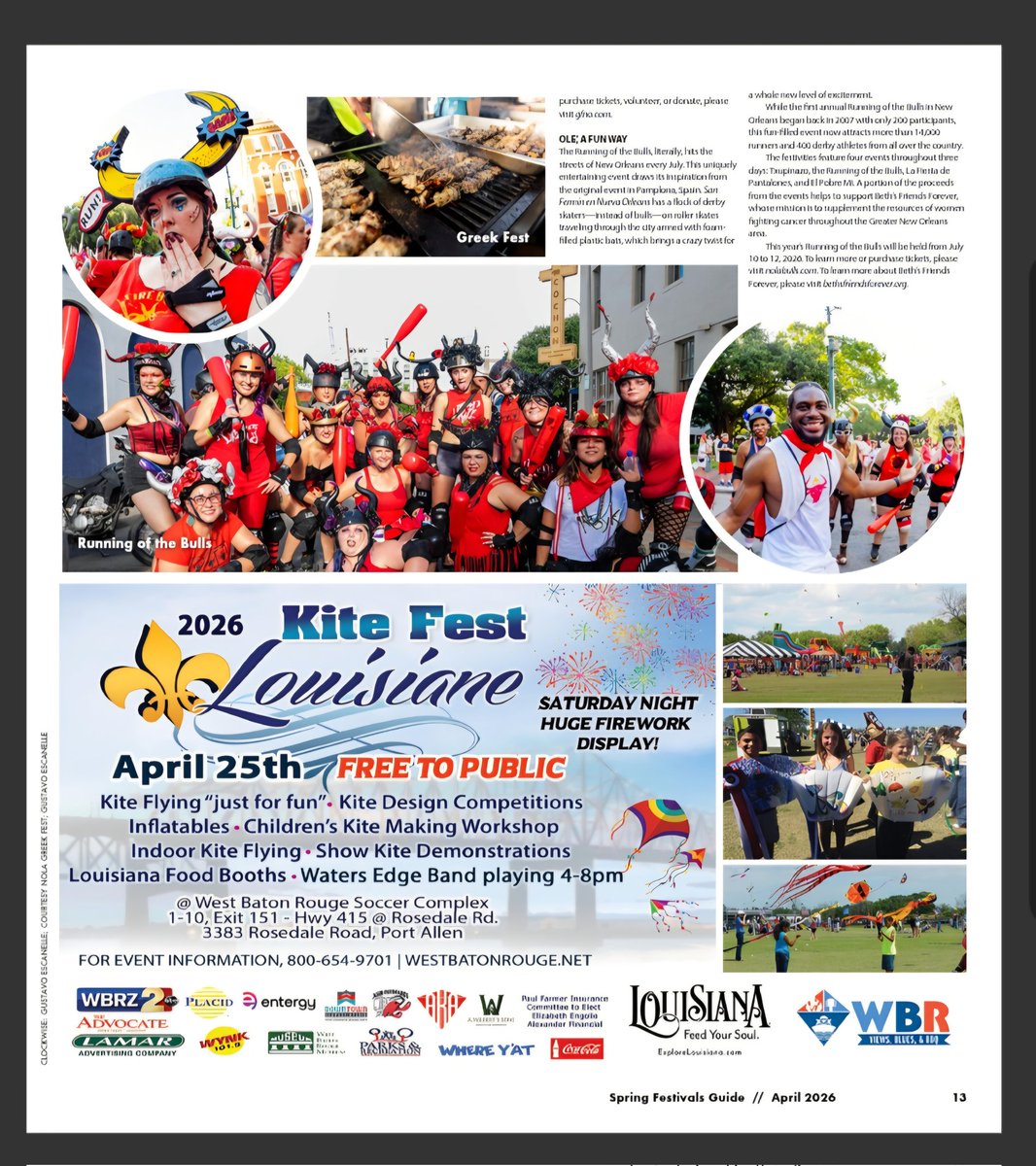 What a happy surprise!
The feature I wrote for Where Y'at Magazine on New Orleans spring festivals and their charities is their April cover story. Look for it on shelves soon.