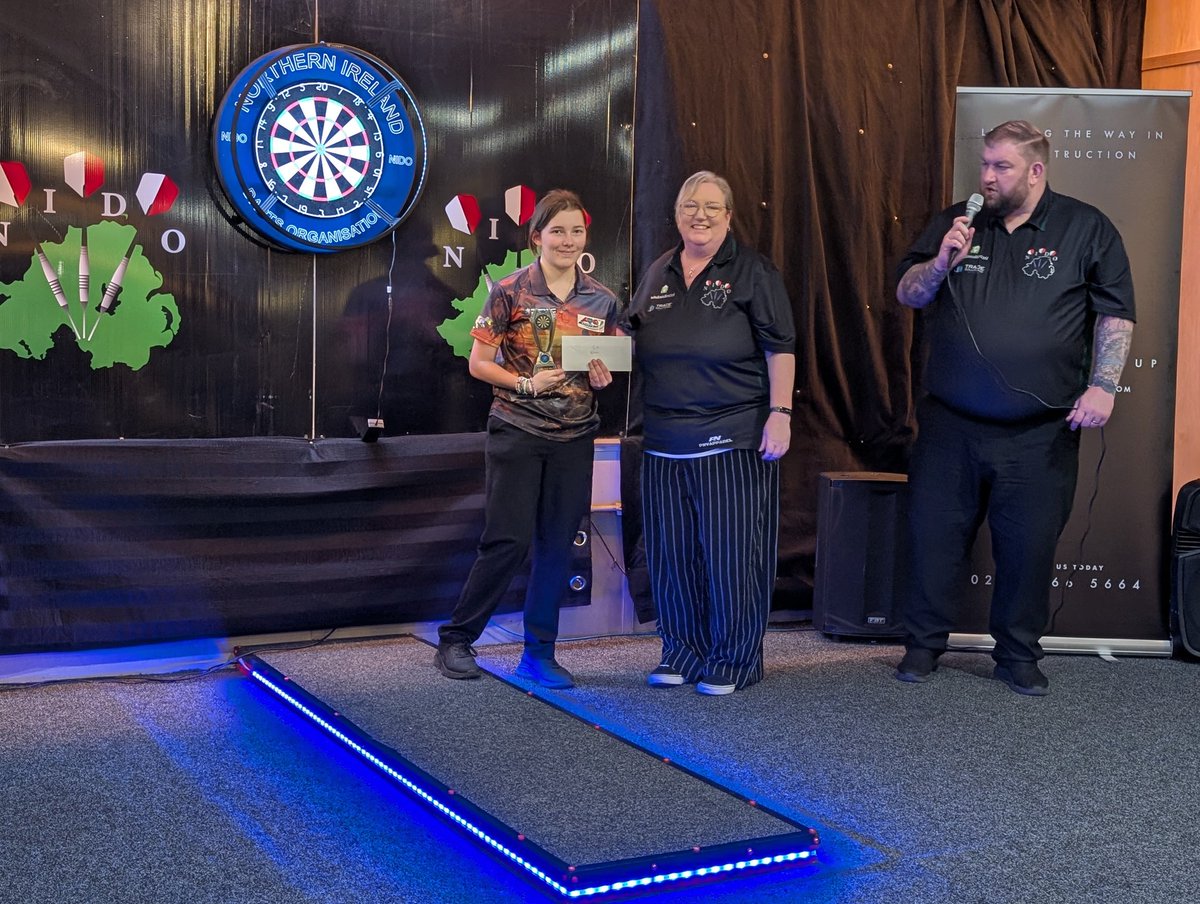 Arc9Sports's tweet photo. Well done Olivia Heaton @Dinogirl180 winning her first WDF #Darts ranking Girls Title, The Northern Ireland Open, also reaching the semi final in the women's. https://t.co/opXPWAdmKz
