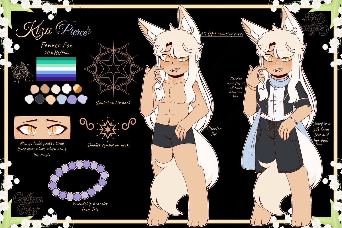 celina_kat's tweet photo. Another ref sheet ✨ My sweet sunshine boy Kizu, I love him.
You can check out his Unvale page to learn a little more. I’ll add more info about my sillies eventually ✨
https://t.co/wbuXL4KSvg

~~˚ʚ♡ɞ˚~~
#Art #oc #originalcharacter #artist #digitalart #ocart #refsheet https://t.co/odFBdgBxRq