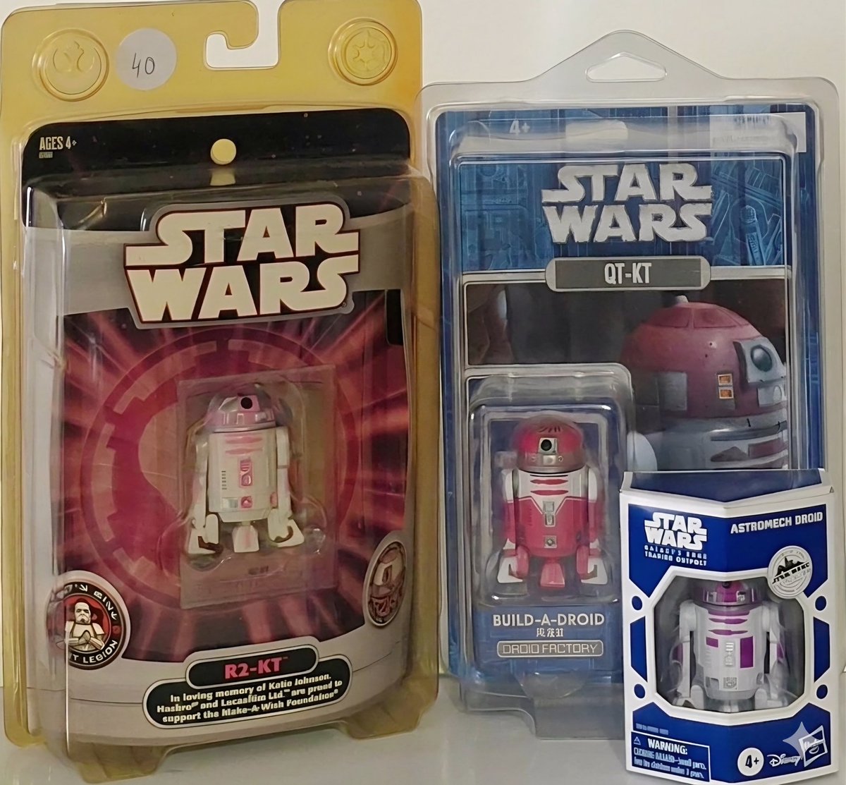 Bobafeet75's tweet photo. #R2KT #PinkForce #StarWars #Hasbro Astromechs :
▪︎ Hasbro - R2-KT (SDCC, 2007)
▪︎ Hasbro - Astromech Droid (Galaxy's Edge Trading Outpost 2020)
▪︎ Disney - QT-KT (Droid Factory Build-A-Droid, 2026)
#TheDroidWithTheHeartOfGold
https://t.co/e5JmYnohrm https://t.co/0cMlRnFNMa