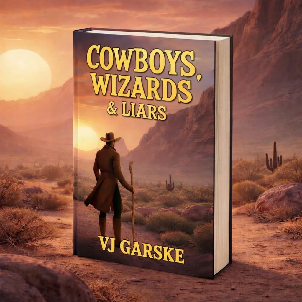 GarskeMy's tweet photo. Cowboys, Wizards, & Liars https://t.co/D6rXkBSpaa
#LowFantasy #Western #Mystery #Timebound #WizardDetective #AlternateHistory #Dads #BookRecommendation https://t.co/y934kuB28X