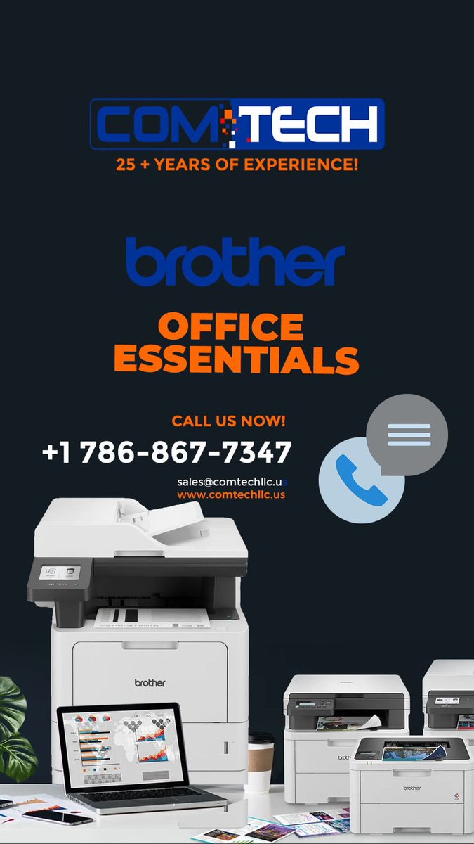 ComtechMiami's tweet photo. Brother – Office Essentials  🛒 📦
Reliable Brother devices and accessories for offices and businesses 
— delivered with precision and care.

Partner with COMTECH LLC for transparent procurement and logistics. #COMTECH #IMPORT #EXPORT  #Sourcing #procurement https://t.co/2wLJpvzlqf