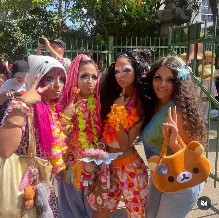 LINDAS bebessss representaram o gyaru mais que oncinha e flor de hibisco