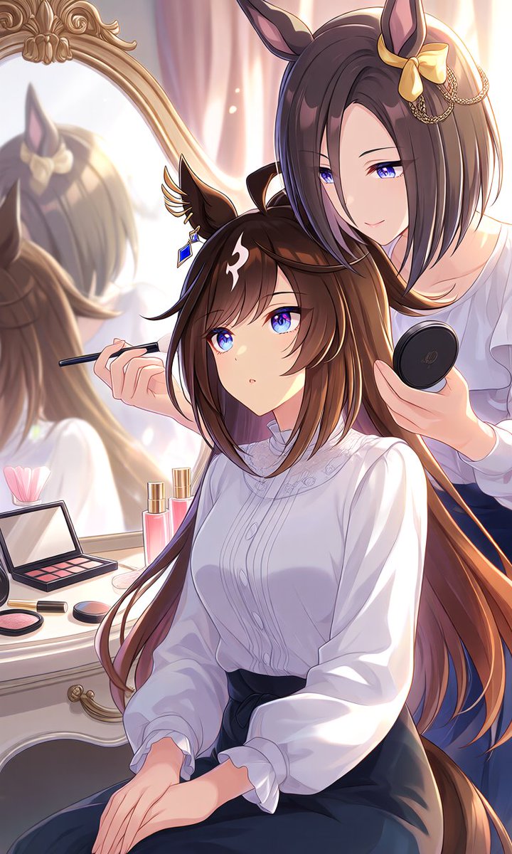 化粧はもう一つの勝負服

ドゥラメンテ / エアグルーヴ
@pixai_official #pixai 
使用ツール：pixai.art/?utm_source=ea…