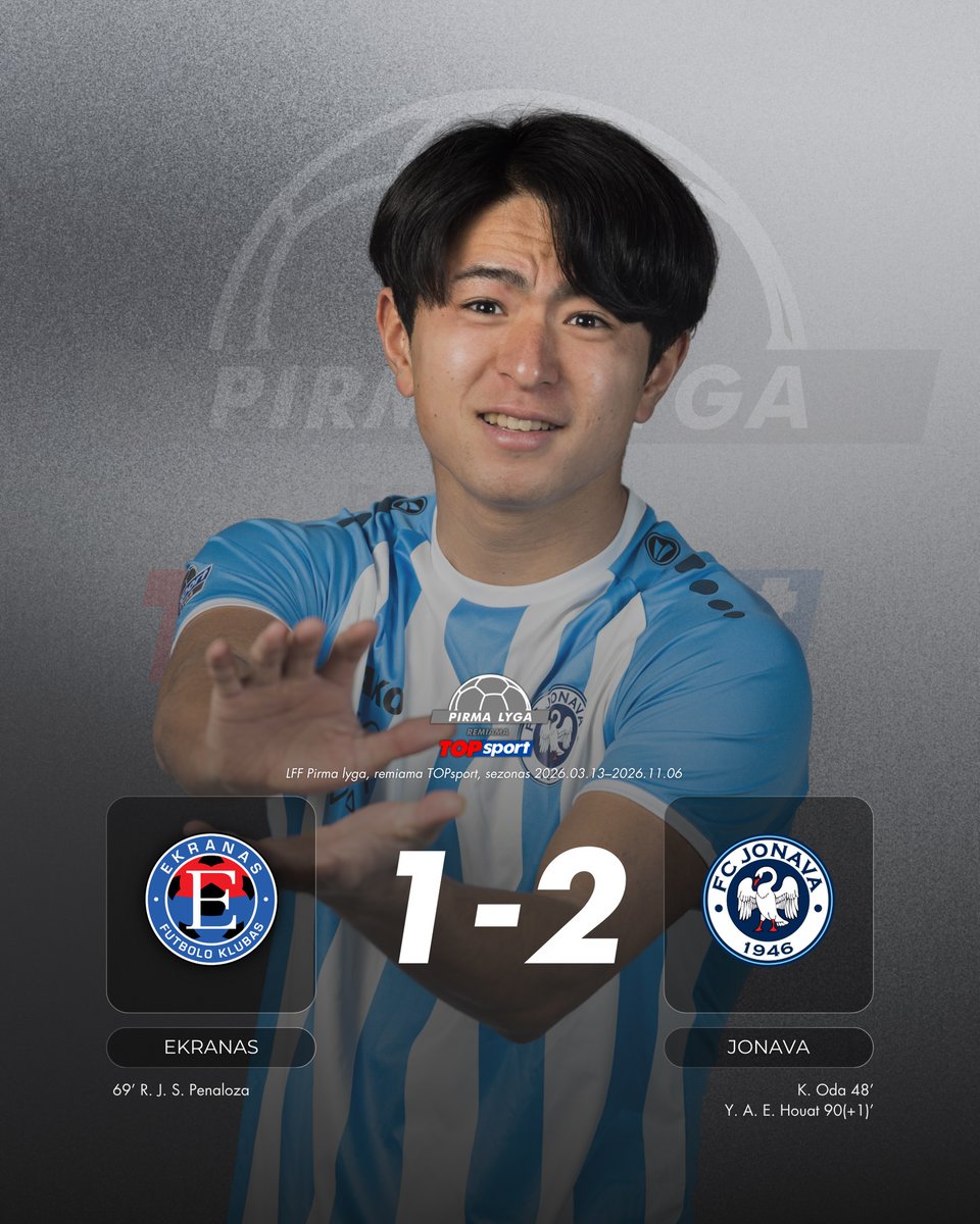 LituanieFootFR's tweet photo. Trois défaite d'affilé pour #Ekranas !
#Jonava obtient la victoire dans les arrêts de jeu avec un but de Younes Houat 🇫🇷
Koki Oda 🇯🇵 avait ouvert le score après une première période vierge de but
Juan Penaloza 🇨🇴 avait égalisé pour le club historique https://t.co/2VieicT9fm