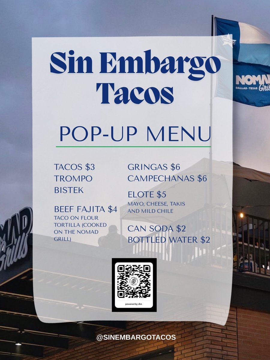Anteats214's tweet photo. Hey .@1053SS you should come out to our pop up for tacos tomorrow in Oak Cliff form 3-6pm. https://t.co/332YOKP0RH