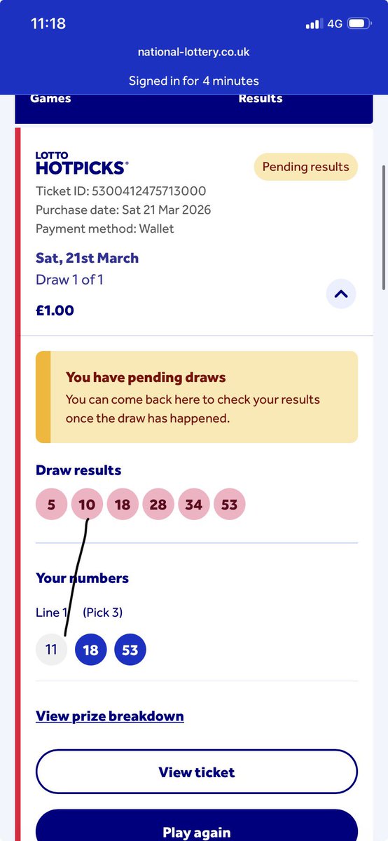 MoQt2022's tweet photo. Ffs just one number away from winning £800 I’m absolutely gutted! Why can’t I just win for once?? I’ve had enough of you @TNLUK 😡 https://t.co/vqVKvODwKc