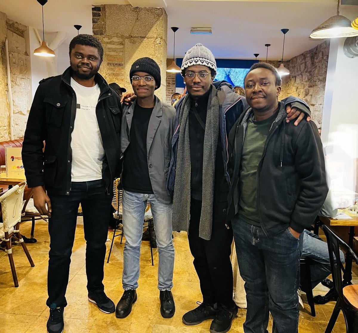 IsharaMusimwa's tweet photo. Just found another set of your boys @BEBUC_Scholars in Paris : 
@StanisKabayo (PhDing, Chemistry, Paris-Saclay)
@MetreSalomon (Mastering, NLP, Université de Lorraine) 
@BukongoPhilemon (Bsc in Chemistry and Biology, UChicago)
@IsharaMusimwa (PhDing, Econ, Boston University) https://t.co/CFCPPjkEeL