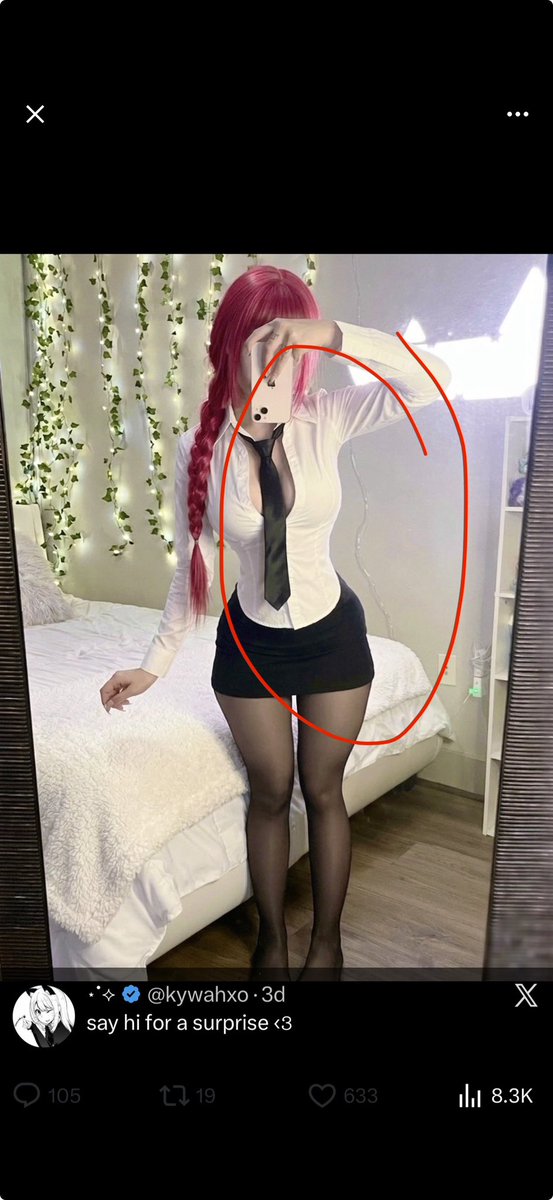 princess864964's tweet photo. Day idek of waiting for kylah mckenna to stop editing and using ai to cosplay because she’s too broke to afford an actual cosplay @kywahxo @kywahcat @chibchibbi https://t.co/xywImtiH2H