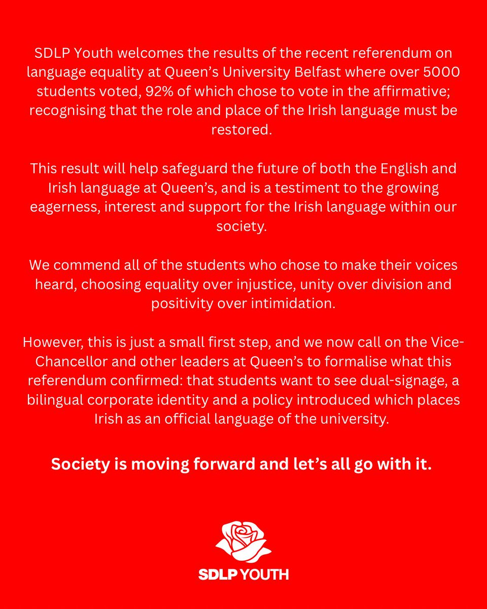 SDLP Youth tweet media