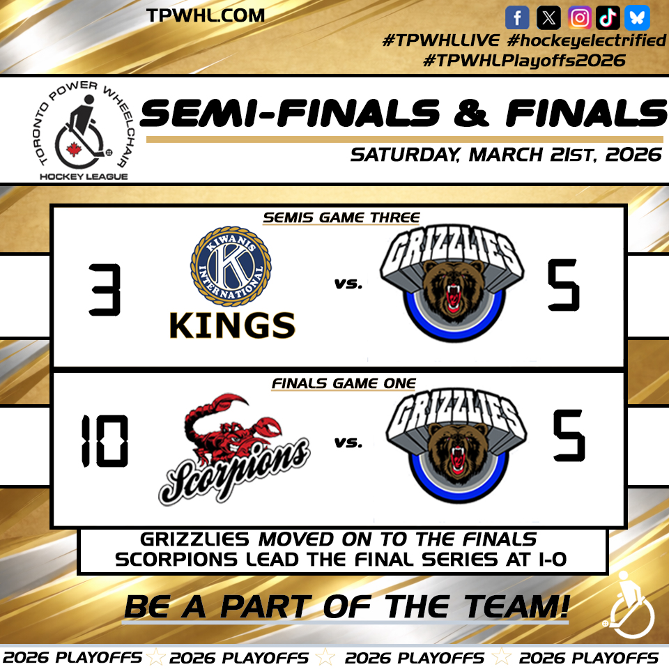 Here are the Results from today’s Semi-Final (Game 3) &amp; M.D. Cup Finals (Game 1) action! Check the website (tpwhl.com) for all games &amp; stats info...
#TPWHLLIVE #hockeyelectrified #TPWHLPlayoffs2026