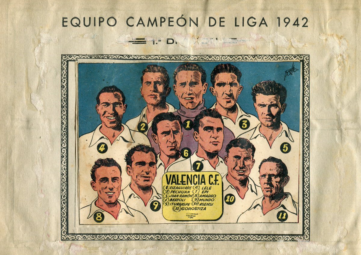 🔙 Tal día como hoy en 1942 el Valencia CF se proclamó campeón de Liga por primera vez en su historia 🏆

#ADNVCF 🦇