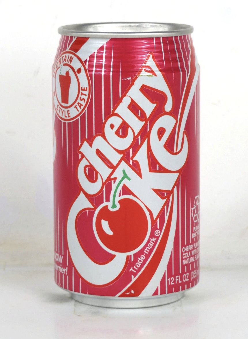 HootyHaHa's tweet image. A new flavor of #CherryCoke from the late #80s or 1990. Cherry Coke FOUNTAIN DRINK flavor. The corner, you see "Fountain." I remember vividly, it tasted like Cherry Coke from a fountain drink in a malt shop. Not to be confused w/Cherry Coke Float. Bring It Back @JamesRBQuincey